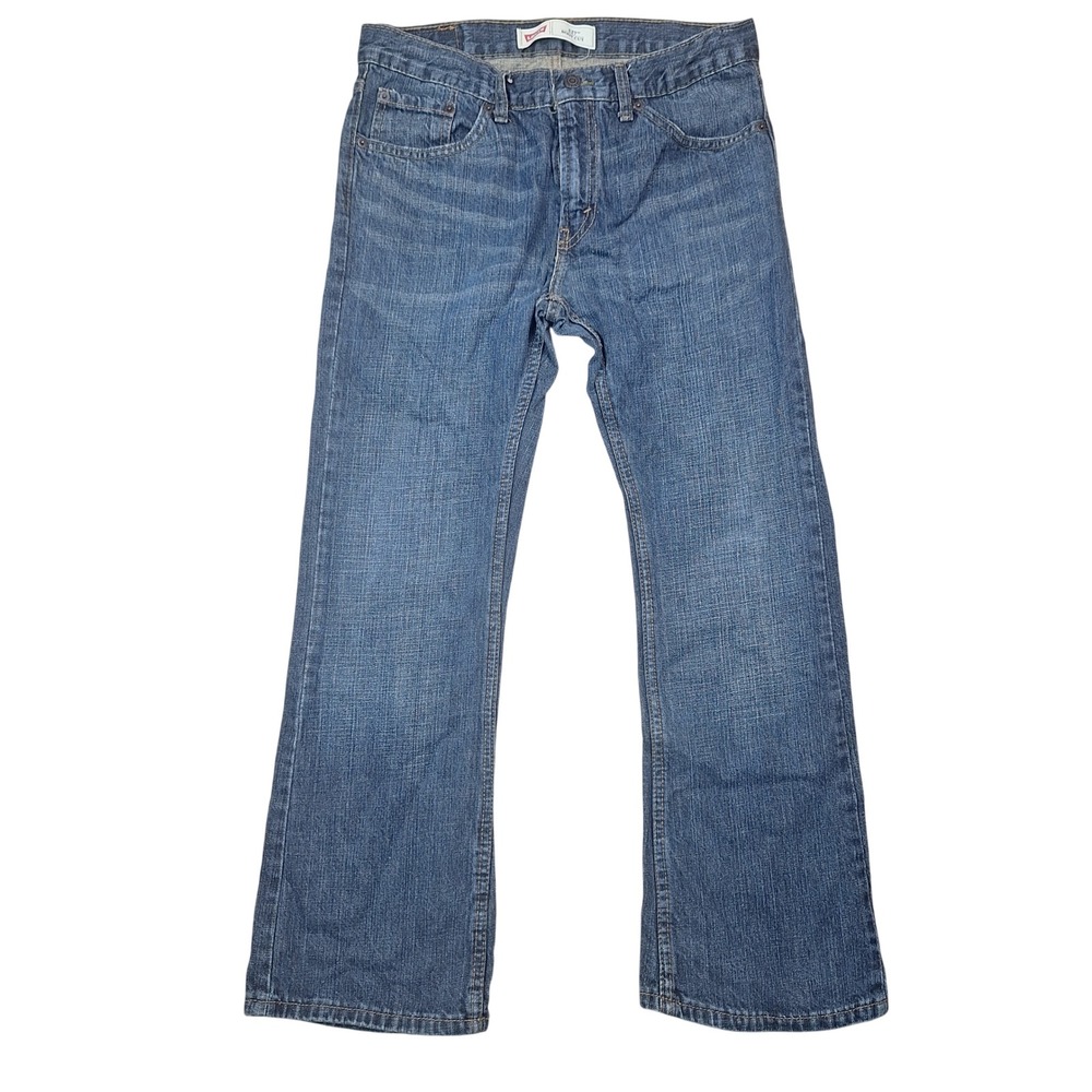 Levi's 527 Boot Cut Jeans Blue Denim Straight Leg Mens Size 30W 26L